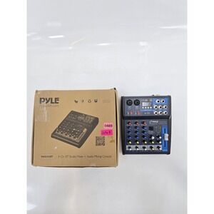 Pyle PMXU43BT 4-Channel Bluetooth Mixer USB XLR 1/4" Effects Phantom Power